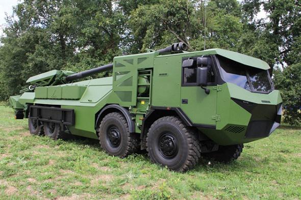 De CAESAR in zware uitvoering op een 8x8 chassis Defensie Nieuws | Artillerie | Bouw van gepantserde voertuigen