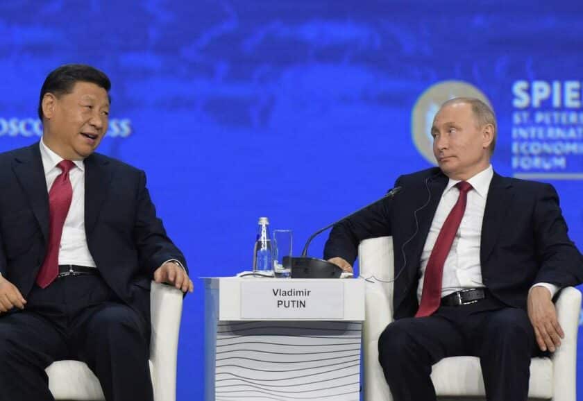 Xi Jinping en Vladimir Poetin