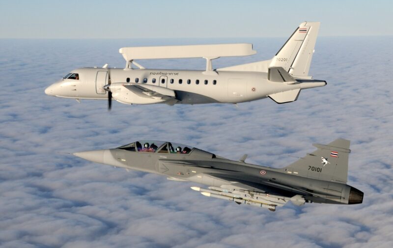 Gripen D et Saab 340 AEW thai air force