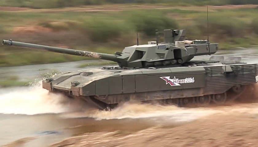 T14 Armata по време на тестване на бойни танкове MBT | Анализ на отбраната | Конструиране на бронирани превозни средства