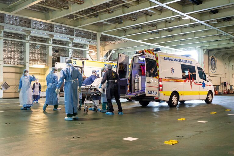 Le porte-hélicoptères Tonnerre a été envoyé en Corse pour évacuer des malades du Covid-19