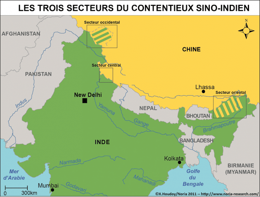 INDIA CHINA BORDER MAP 1 noria Actualités Défense | Australie | Construction d'Hélicoptères Militaires