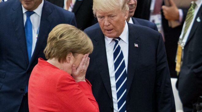 Trump Merkelová