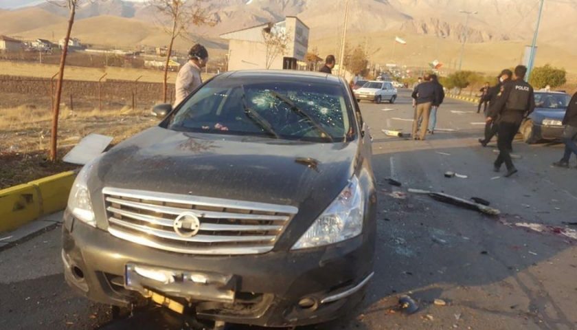 1350126 una vista muestra la escena del ataque que mató al destacado científico iraní mohsen fakhrizadeh outs Defense News | Conflicto de Irak | conflicto de yemen