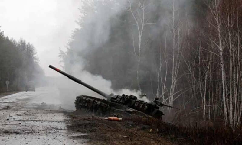 T-72 ødelagt i Ukraine