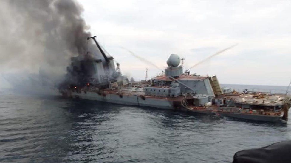 Der Kreuzer Moskva sank am 4. April 2022