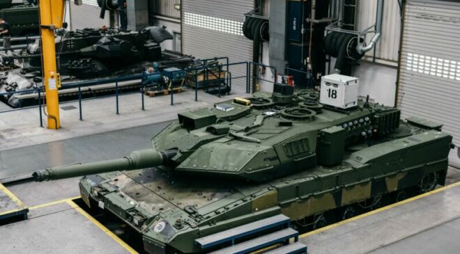 Chaine de production Krauss Maffei Wegmann Leopard 2