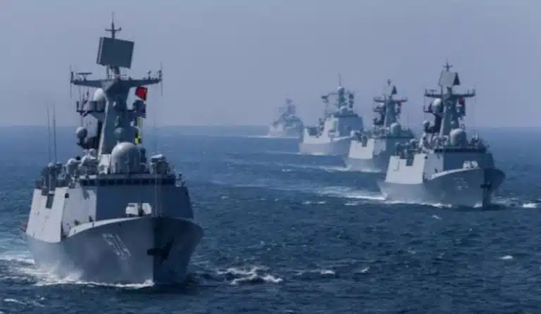 中国海軍の艦艇数は10年に2022％増加
