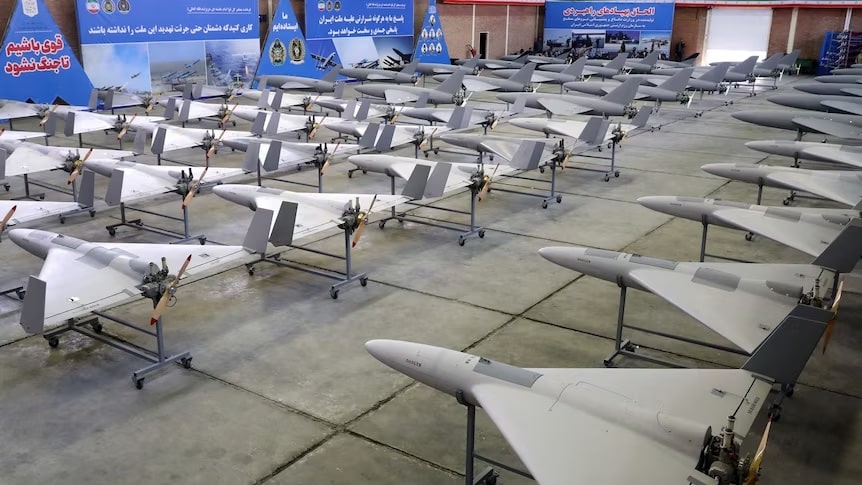 iránskych dronov