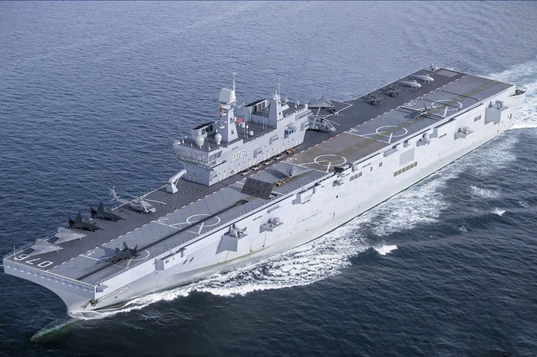 Type 076 vue d'artiste