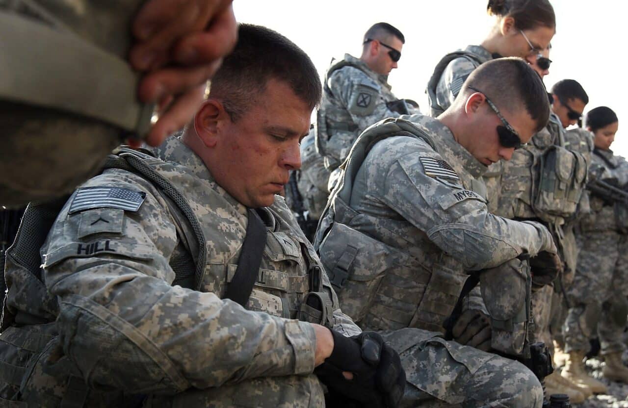 US Army officier fatigué