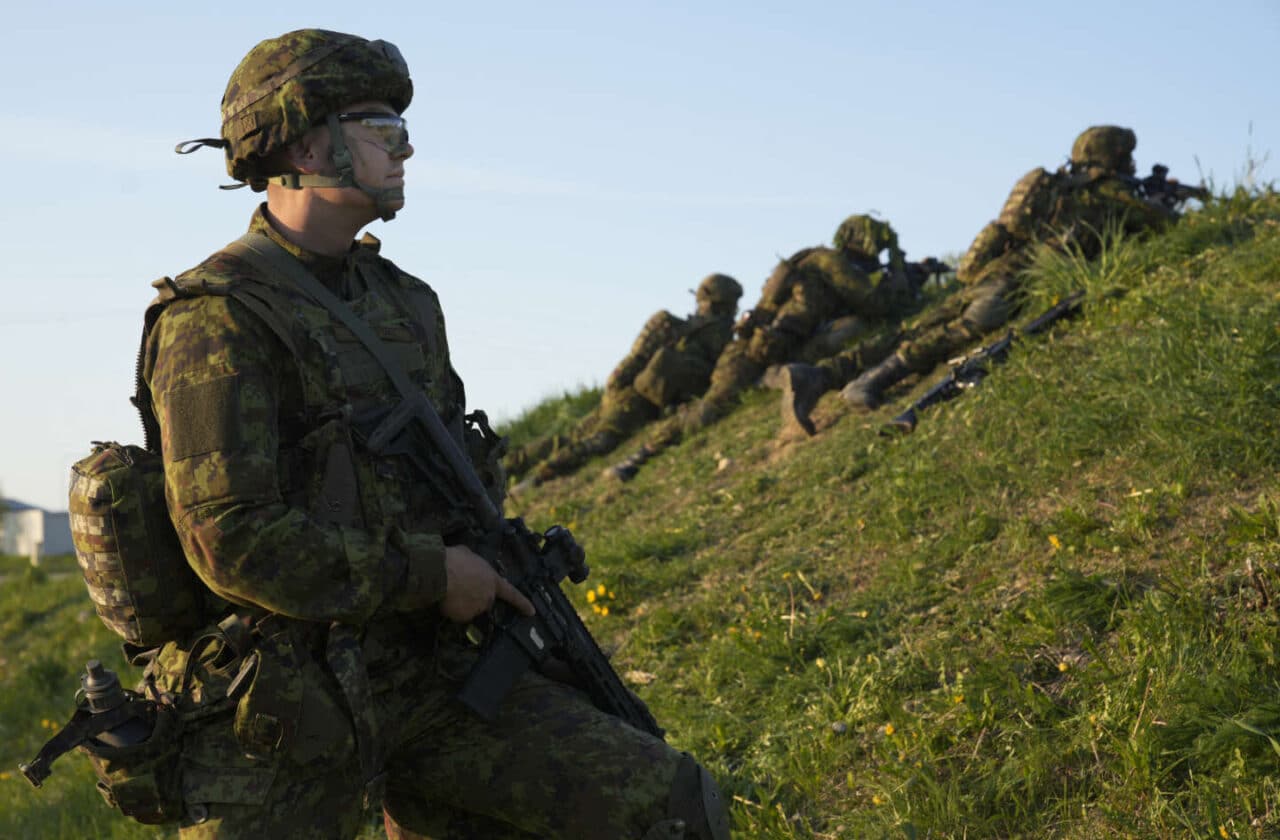 Estonian army defensive position