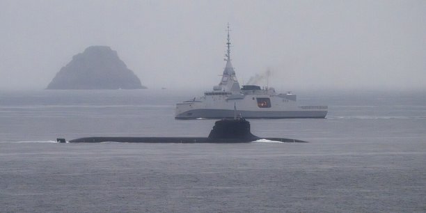 SNA Tourville et FDI lors essais à la mer naval Group