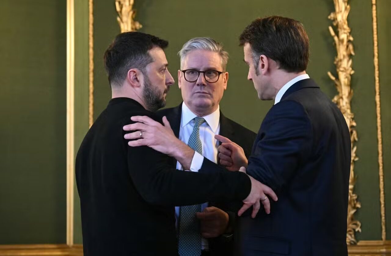 Macron Starmer Zelensky