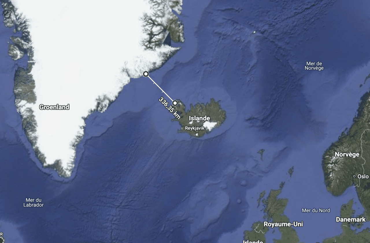 Carte Groenland Islande