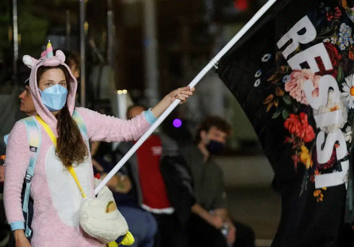 protestation dans les rues de Portland contre le déploiement de la GN