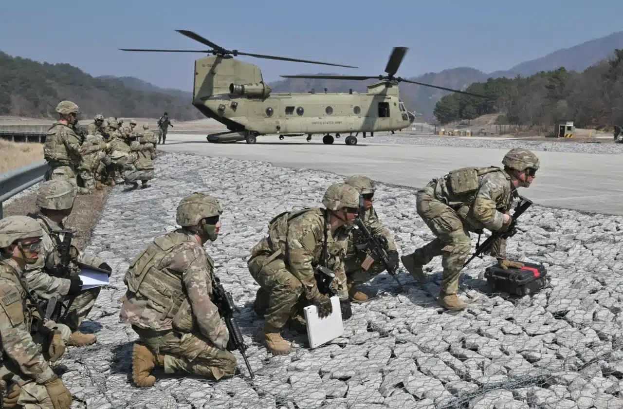 Entrainement troupes US en Corée du sud.